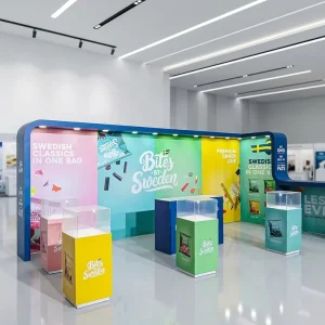 Colorful Design Trade Show Booth Eye catching Modular Easy Build Exhibition Event Booth Exhibit Stand