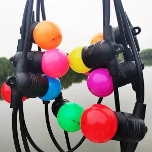 Colorful Shell G45 LED Garland Festoon String Light IP65 Waterproof 10m 15m 2700K Warm White Christmas Holiday Wedding