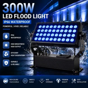 Commercial 300W Led Matrix Light IP66 Waterproof Outdoor Lighting Equipment DMX512 Control RGB Color For Professional