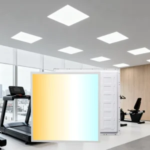 Commercial 40W LED Panel Lights 2×2 ft Flat Panels 3CCT Modern Square IP44 LED Panel Light 60×60 for Home