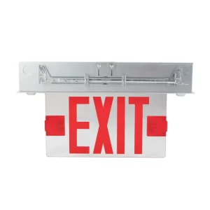 Commercial 6 Edge Lit Exit Sign Combo USA Approved Red Green Switchable LED Emergency Light Wall Ceiling Recessed Mount