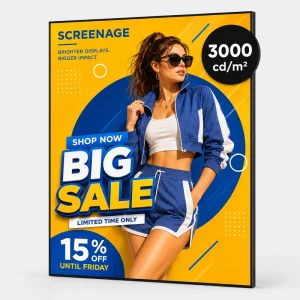 Commercial Advertising Display Screen For Supermarket Promotions 43 Inch 521XH High Brightness Window Display