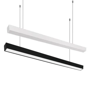Commercial Aluminum Linear Hanging Lamp LED Linear Light 1.2m 2M Modern Rectangle Shape Linkable LED Batten Light Supermarket