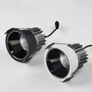 Commercial Black Spot LED Down Light 9W Wall Washer Anti Glare COB Downlight IP44 Recessed Spotlight