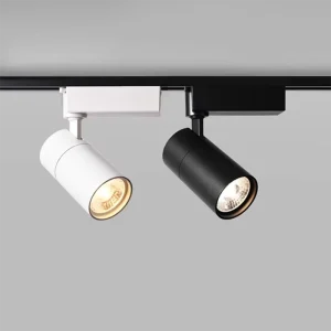 Commercial Ceiling Spot Light Dim to Warm 2700-6500K 7W 4 Wires White Black Aluminum COB LED Track Light With Quick Connectors