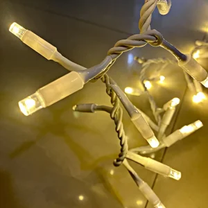 Commercial Decorative Outdoor IP65 Waterproof White LED Rubber String Light for Christmas Trees Use