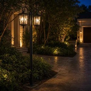 Commercial Double Lantern Street Light for Parks and Residential Communities