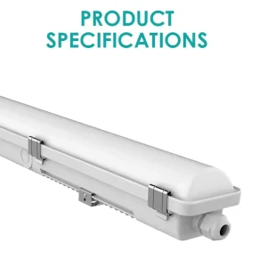 Commercial Emergency Tri proof LED Light IP65 Vapor Tight Linear Fixture With Backup Battery Auto Test Parking Garage Car Wash