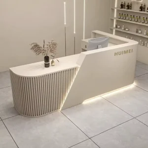 Commercial Fit Out Furniture Modern Reception Desk Bespoke Front Counter for Retail Shop Customization