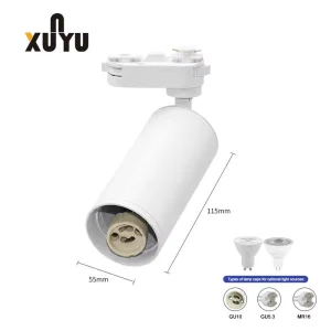 Commercial GU10 LED Track Light Casing Track Rail Adapter Rotatable Spotlight Housing European Design High CRI 90 Multi Color