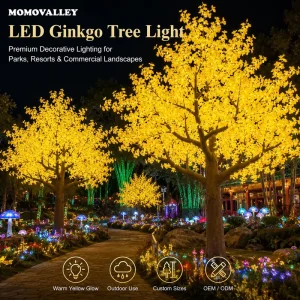 Commercial Golden Artificial LED Tree Light for Shopping Mall Garden Outdoor Landscape Decoration Project Buyers