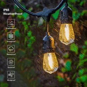 Commercial Grade IP65 15m 30m LED Holiday Lighting Outdoor S14 String Lights for Patio Garden Wedding Light