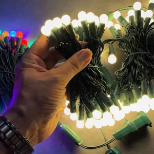 Commercial Grade IP65 PVC Landscape Waterproof G12 LED String Lights for Outdoor Holiday Decoration