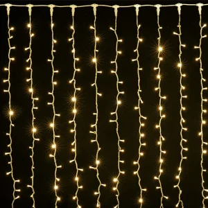 Commercial Grade LED Curtain Lights Connectable Outdoor Waterproof for Christmas Party Wedding Holiday Project Decoration