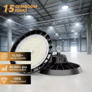 Commercial Highbay Pendant Lamp for Factory Warehouse Lighting Industrial 50W 100W 150W 200W 250W 300W UFO High Bay Led Light
