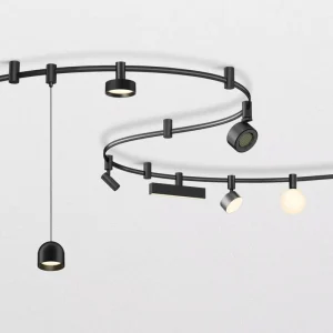 Commercial Home Ceiling Mounted Curve Bendable Track Linear Light 48V Tuya Zigbee Curve Flexible Rail Track Belt Rail Lighting