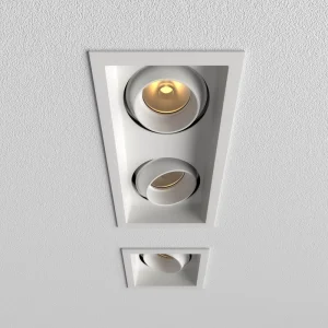 Commercial Hotel Lighting Double-Headed Square LED Downlight with RGB CCT 20W Adjustable Ceiling Spotlights ETL Approved
