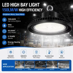 Commercial Industrial Lighting 240w Ip65 Round Ufo Smd2835 Led High Bay Light Warehouse Workshop Garage High Bay Lamp