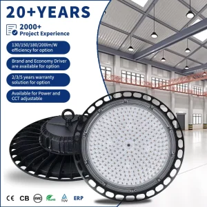 Commercial Industrial Warehouse UFO High Bay Light for Aluminum 100W 150W 200W 240W Eco Saving Dust proof Waterproof