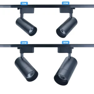 Commercial J-type LED Spot 10W 20W 25W 35W Studio COB LED Inset PVC Ceiling Track Light for Cloth Retail Store