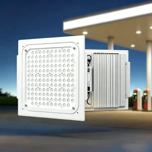 Commercial LED Canopy Light 100W 150W 200W for Gas Station Waterproof Outdoor Fuel Station Lamp Recessed Mount Ceiling Fixture