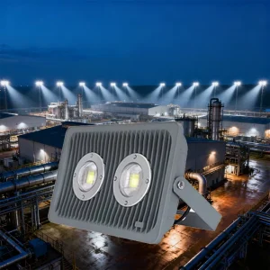 Commercial LED Flood Light with Adjustable Bracket IP65 Waterproof High Lumens for Warehouse Stadium Parking Lot Lighting
