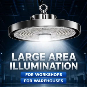 Commercial LED High Bay Light 150W 200W Concentric Ring Optical Array Industrial Warehouse Factory Overhead Hanging Luminaire