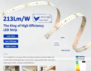 Commercial LED Light High Efficiency SMD2835 LED Strip 210lm w 144led M 24V CRI>93 High CRI Smart LED Light for Hotel Buildings