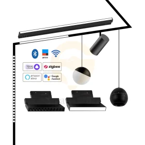 Commercial LED Magnetic Track Light Modern 15 Narrow Magnetic Track Lights DC48V Adjustable Magnetic LED Track Lighting System