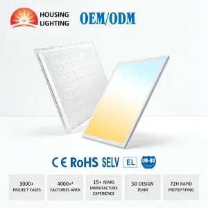 Commercial LED Panel Light Smart Wireless Control Warm Light to Cool White Light 30W 40W 6000lm for EU Office Lighting