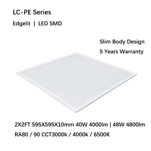 Commercial LED Panel Lighting Fixtures 2X2FT IP20 Flicker Free Drop Ceiling to Meeting Room Office School