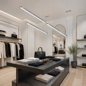 Commercial LED Square Strip Ceiling Light Iron 4 Color Temperature 220V Flush Mount for Office Supermarket Shopping Mall Hotel