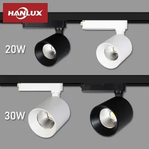 Commercial LED Track Light Housing Adjustable Rail Lighting for Ceiling Dimmable