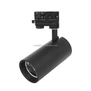 Commercial LED Track Lighting System Modern Cylinder Aluminum Spotlights IP44 Rated 3800 Lumens for Exhibition Gallery Museum