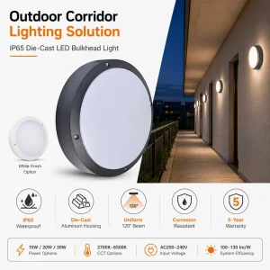 Commercial LED Tri proof Light IP65 Waterproof Vapor Tight Batten Lighting Solution 15W 20W 30W 5 Year Warranty Outdoor Corridor