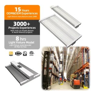 Commercial Light 4000K 100W Industrial Suspended Aluminum LED Linear High Bay Light for Warehouse