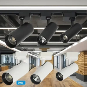 Commercial Light White Black Aluminum 10W 20W 30W 40W Ceiling LED Track Light