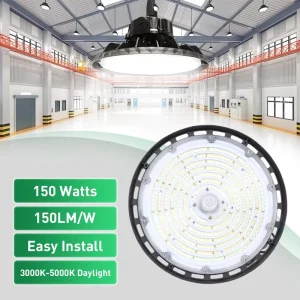 Commercial Lighting 150W UFO High Bay Light IP65 Waterproof Aluminum UFO High Bay Light for Garage Warehouse Workshop
