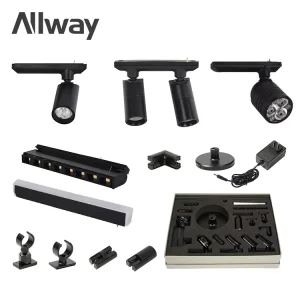 Commercial Lighting Rail System Aluminum LED Adjustable Track Light Customize Wattage Surface Mounted Track Lights