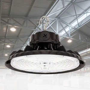 Commercial Lighting UFO Industrial Warehouse Gymnasium High Bay IP65 Rated LED Light ETL Certified CRI80 5-Year Warranty