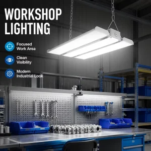 Commercial Linear LED High Bay Light Uniform Light Distribution Anti Corrosion Lamp for Logistics Center Plant Construction