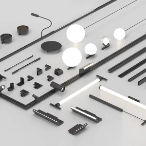 Commercial Magnetic Track Light System for Ceiling COB LED Spotlight DC 48V Supermarkets Shops Clothing Stores Retail Lighting