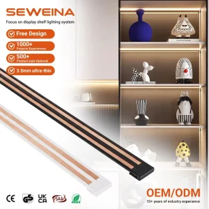 Commercial Magnetic Type LED Track Light Power Rail System for Displays Cabinet Supermarket Shelves