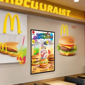 Commercial Menu Board Frame Light Box Display Poster Glass LED Ultra Thin Light Box