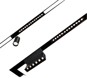 Commercial Modern Dim Warm LED Linear Light 12W 50W Magnetic Track Lighting System for Office Aluminum Lamp Body COB
