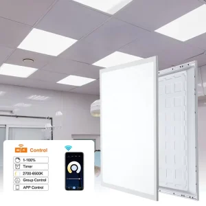 Commercial Modern LED Flat Panel Light Smart App Control 30W Square Two Color CCT Adjustable Dimmable Panel Light