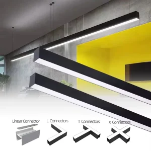 Commercial Modern Long Chandelier LED Iron Ceiling Pendant Light Hanging Lamp Recessed Linear Lighting Dimmable 3000K 6000K