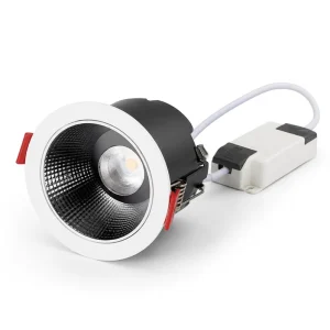 Commercial Modern Recessed LED Spotlight High CRI Ra90 Aluminum EagleRise Driver IP20 Wide Border Indoor Round Ceiling COB