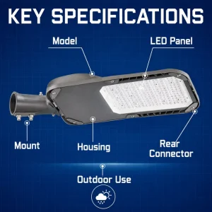 Commercial Modular LED Street Light 150W 200W 300W Die Cast Aluminum Body Anti Glare Precise Optics Municipal Roadway Luminaire