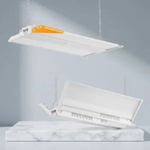 Commercial Office Industrial Warehouse Garage Lamp 100W 150W 200W Black White Modern Indoor Linear Pendant Light